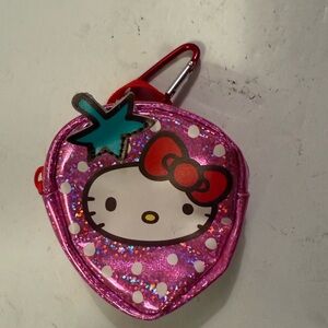 Hello Kitty Pink Glitter Strawberry Pouch